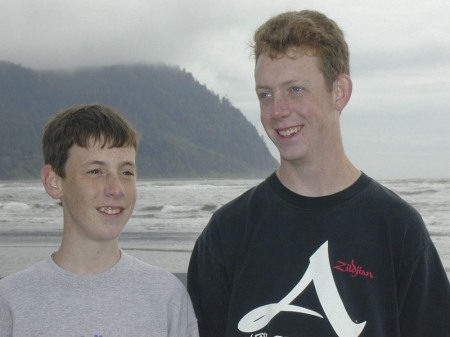 Brian & Chris at the Oregon shore