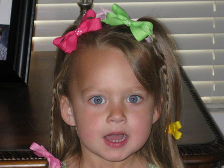 Piper - crazy hair day at school.