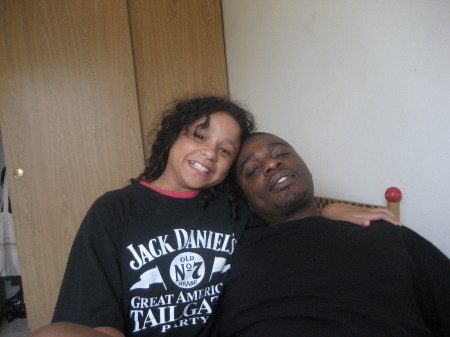 Daisha and Dad chillin in her room