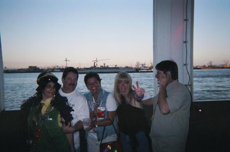 On thr ferryboat on Mardi Gras 2006