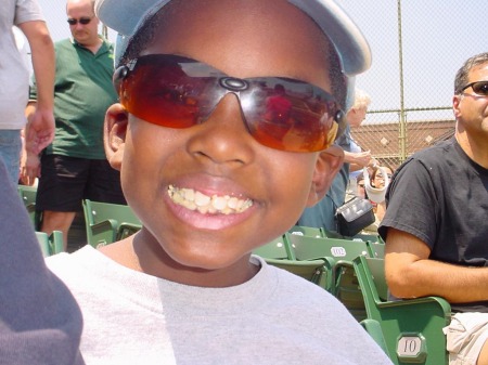 My Son at chicago cubs in 2003