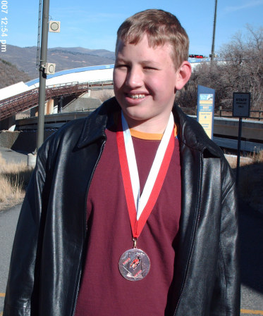 Ty's & his luge medal