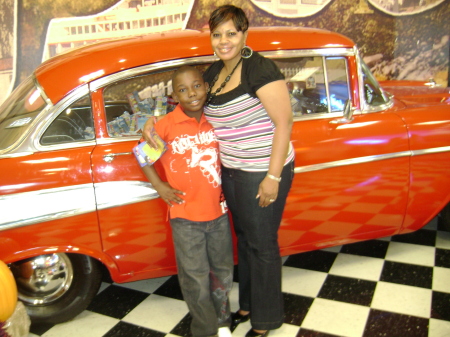 lil Duke and granny at his birthday party.