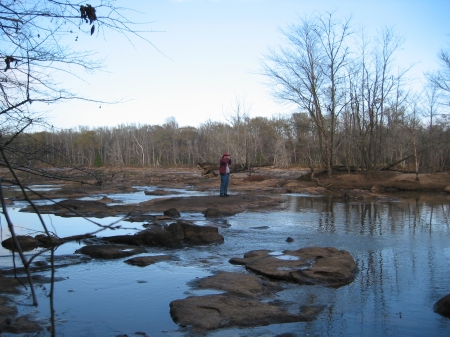 Chad Walking Across Catawba River