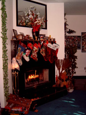 Our Fireplace at Christmas...