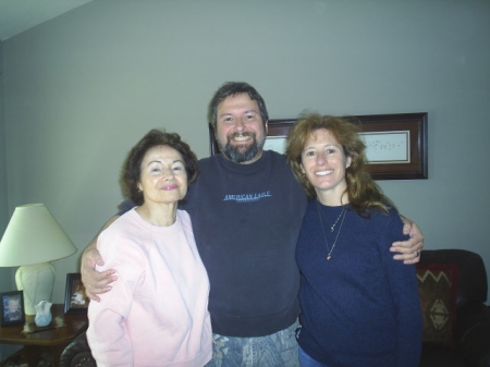 my mum, brother Andy, and I