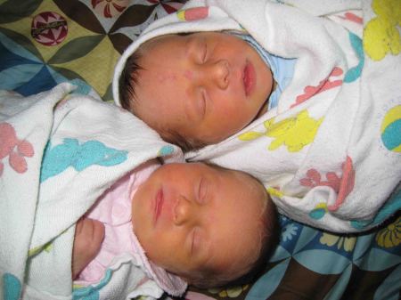 TWINS one day old!