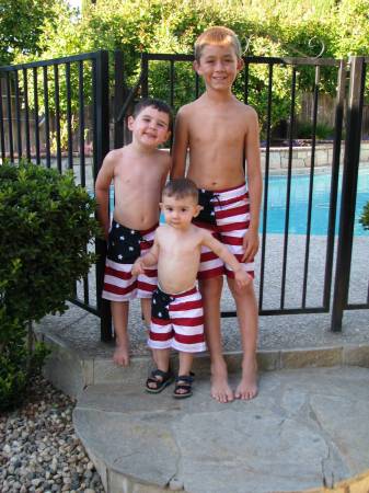 The 3 boys on 4th of July 2008