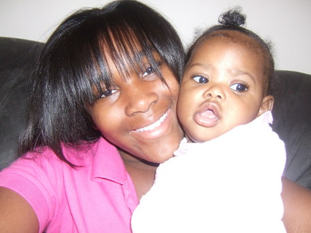 Daughter AJ-11 and baby Jordan 5 months