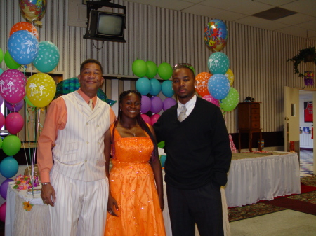 me, Aja and son Jr. sweet 16