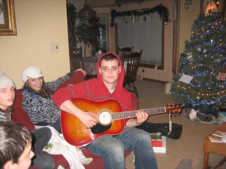 My son Brandon at Christmas