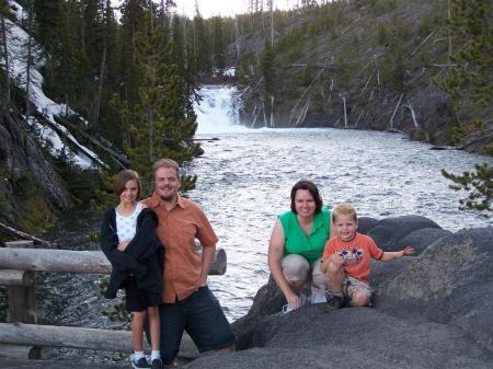 Family Photo at Yellowstone - Lewis Falls