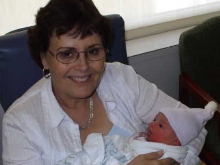 With my brand new granddaughter