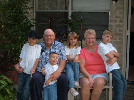 Royal and I with our Tx grandchildren