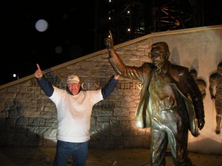 Terry and missing JoePa statue.