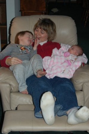 Me and my grandchildren, Aiden and Addisen