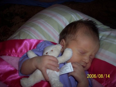 Emerson sleeping at about 10 days old.