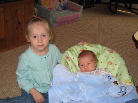 Kaleen (3) & Wyatt (1 mo) grandchildren