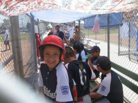 Damien at baseball 2008