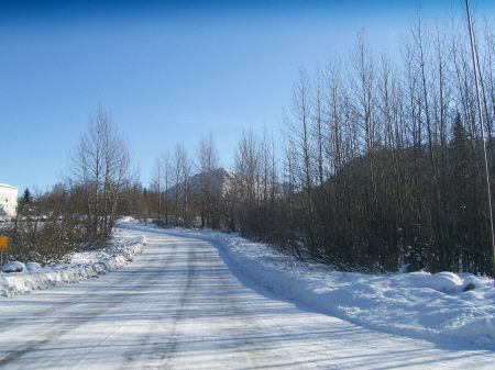 Eagle River, Alaska in the winter