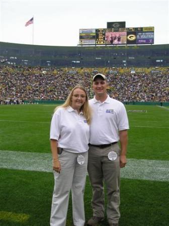 Heidi and Dan at Lambeau Field