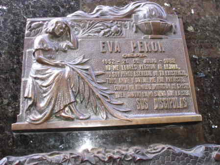 Eva Peron's Head Stone