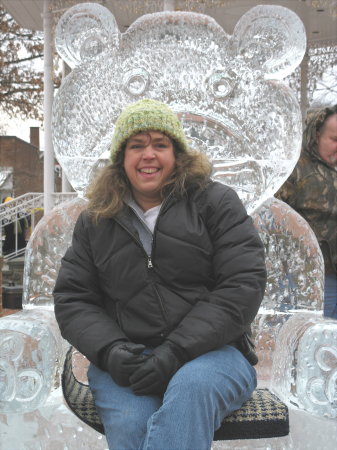 Diane in the ice bear chair!!!