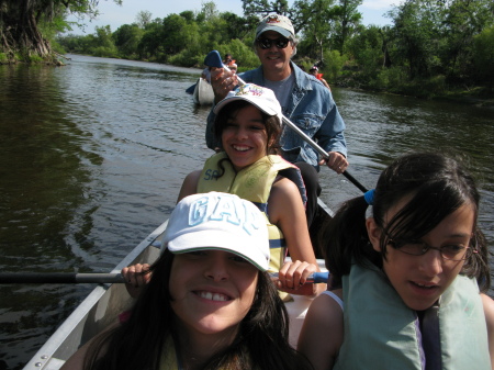 My gang canoeing on the Peace River