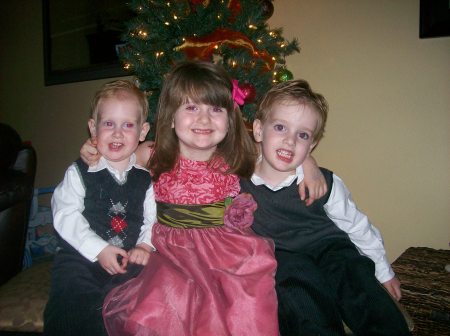 My kiddies at Christmas, 2008