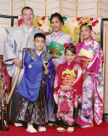 Landers Family in Japanese Attire