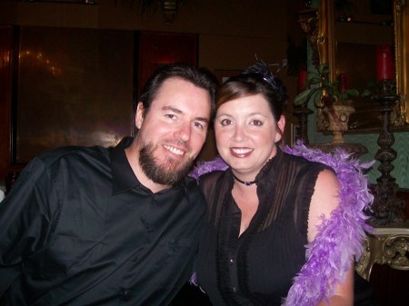 Adam and I at Madame JoJo's for J's Bday