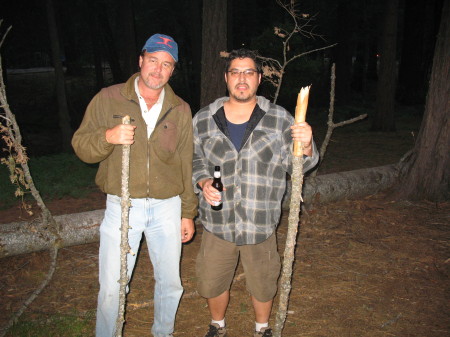 Mark and I with our walking sticks