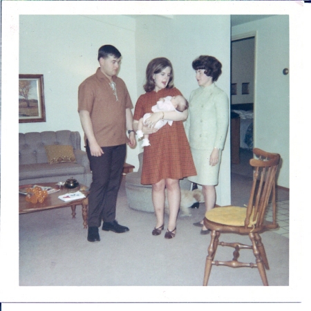 Me, Nancy holding Matt and sister, '69