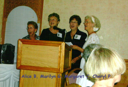 Alice B, Marilyn G, Margaret C, Cheryl P