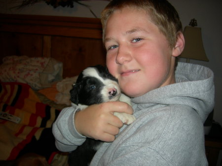 KYLE WITH HIS BORDER COLLIE