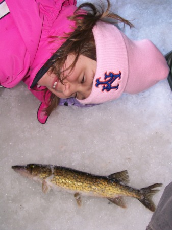 bria and pickrel 1st place ice fishing contest