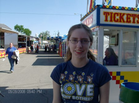 Breanna at glass days carnival in Dunkirk, IN