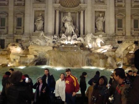 Marianne and I at the Trevi Fountain