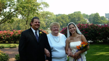 My son his wife's grandmother and the lovley b