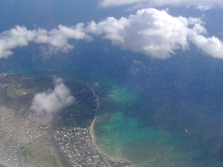 Hawaii from the plane
