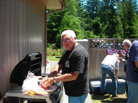 Charles Mathews at his home Sun. for the Picnic