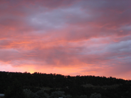 sunset over the ridge