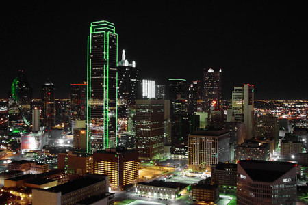 Dallas at Night - DFW is really huge!