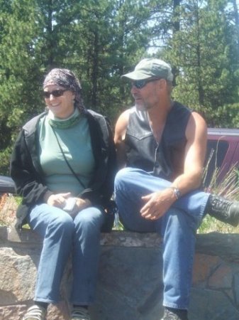 bruce and becky, montana bike trip, july 2008