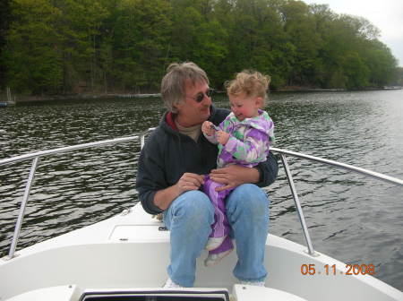 Grandpa & Brianna on the boat