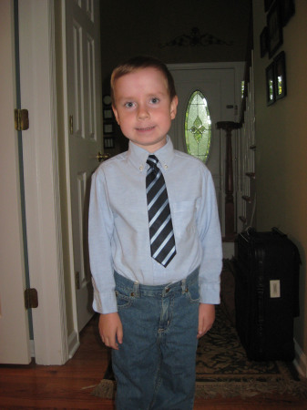 Andrew dressed for school - 09/08