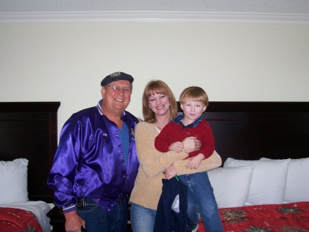 My Dad, Sis and Nephew at Mardi Gras