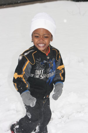 playing in the snow for the frist time 2010