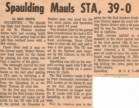 Spaulding-St-Thomas Football Game 1972