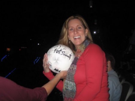 Carol and Our Rod Stewart Soccer Ball